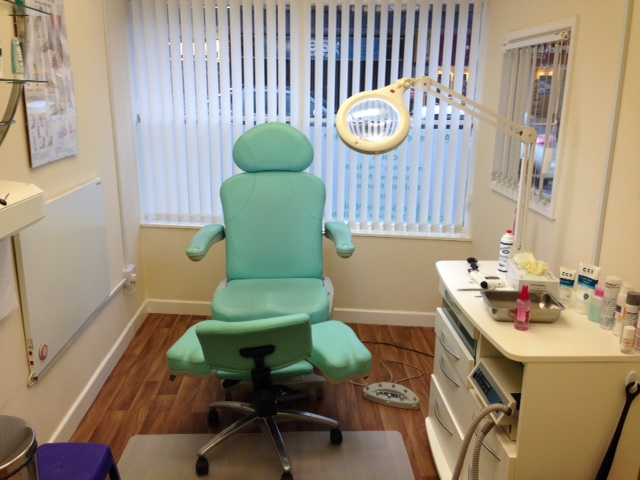 image of podiatrist chair in consulting room